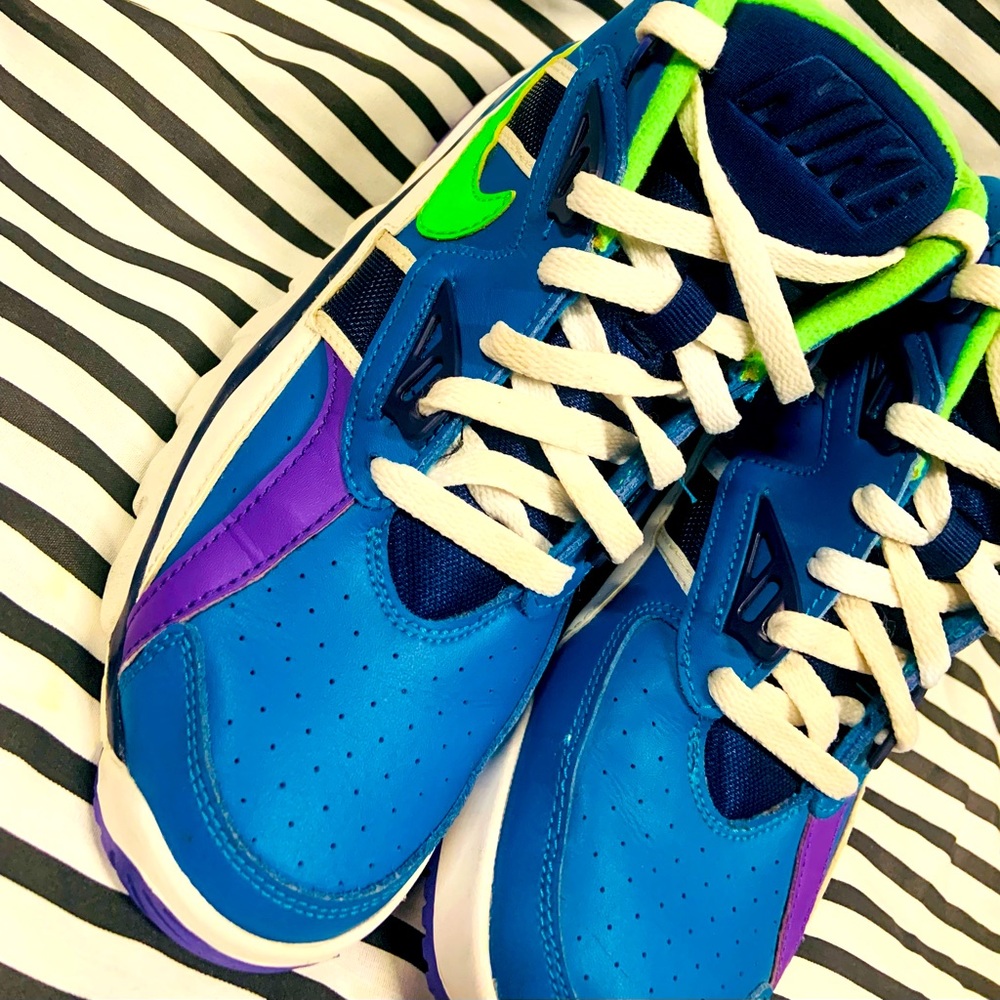 •Nike Air Trainer SC GS Imperial Blue Scream Green Shoes (2019)•